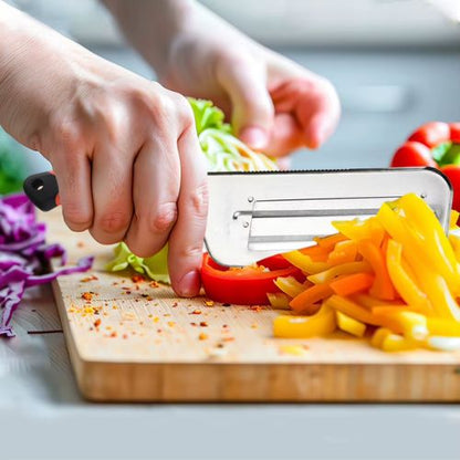 decoupe legumes ergonomique professionnel en acier inoxydable