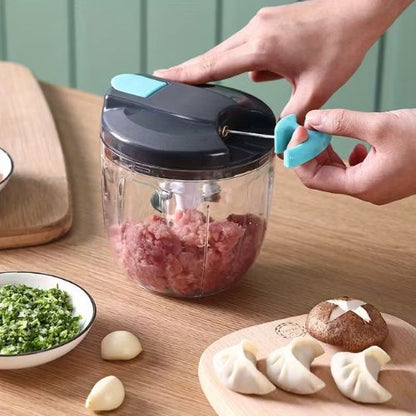 design ergonomique du hachoir manuel avec lames en acier inoxydable sans fatigue