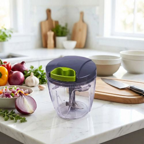 hachoir a legumes multifonction avec systeme de traction rapide