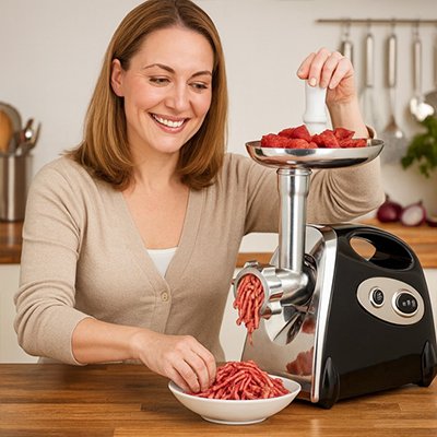 hachoir a viande avec une bonne ventilation pendant le fonctionnement