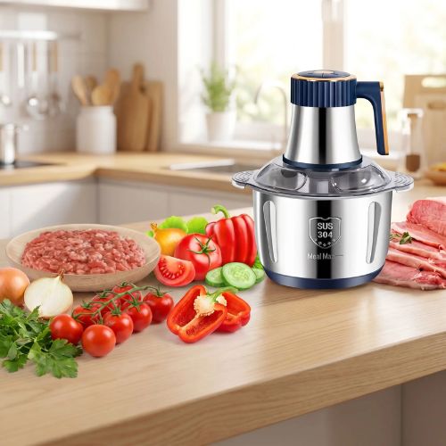 hachoir electrique automatique en acier inoxydable de grande capacite cinq litres
