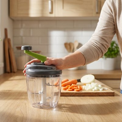 hachoir manuel fonctionne sans electricite pour couper les legumes