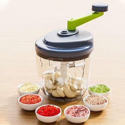 hachoir manuel pour legumes et herbes avec  traction facile