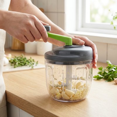 hachoir manuel utra pratique avec poignee ergonomique verte