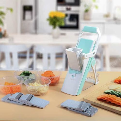mandoline cuisine avec ventouses antiderapantes et poussoir de securite