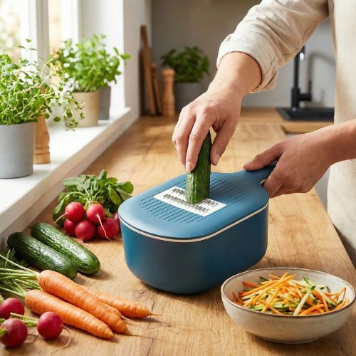 mandoline de cuisine manuelle multifonction avec passoire