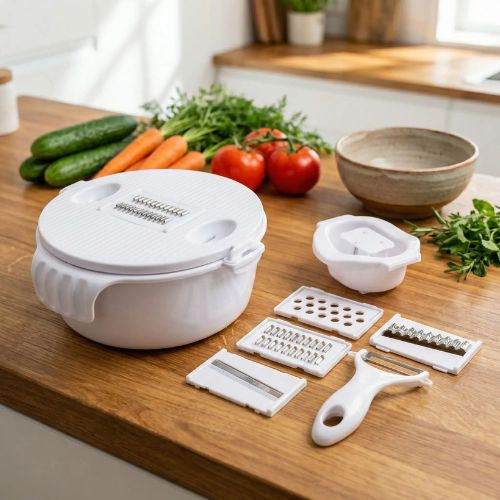 mandoline de cuisine professionnelle avec protection des mains
