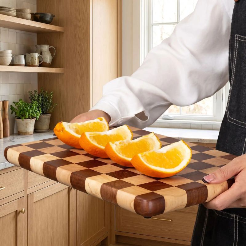 planche a decouper bois massif durable en cuisine