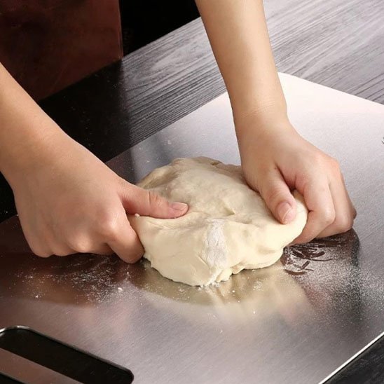 Planche a decoupe epaisse en acier inoxydable antibacterienne