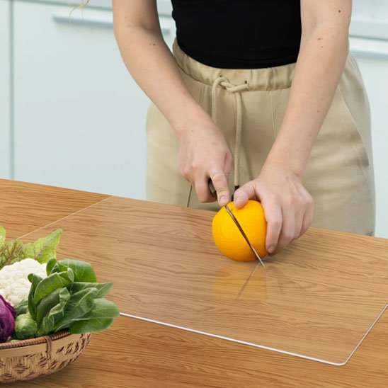 Planche a decouper pour une meilleure visibilite lors de la preparation des aliments