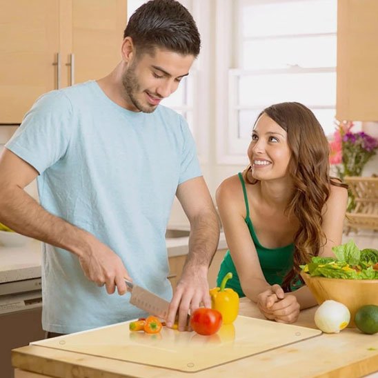 Planche a decouper transparence parfaite pour cuisine