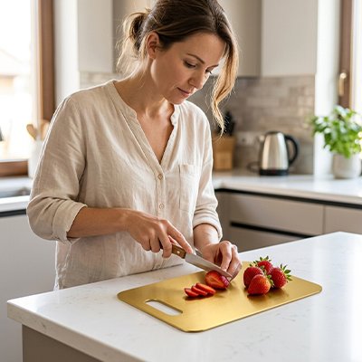 Planche a decouper trois pieces ideales pour separer les aliments
