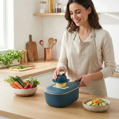 rape a pommes de terre et carottes mandoline de cuisine manuelle