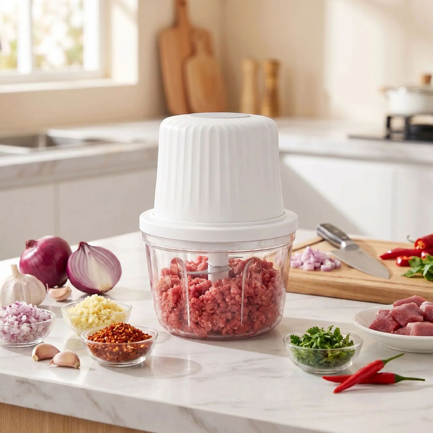 systeme de verrouillage magnetique du hachoir a viande electrique